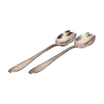 Silver metal salad set by Christofle