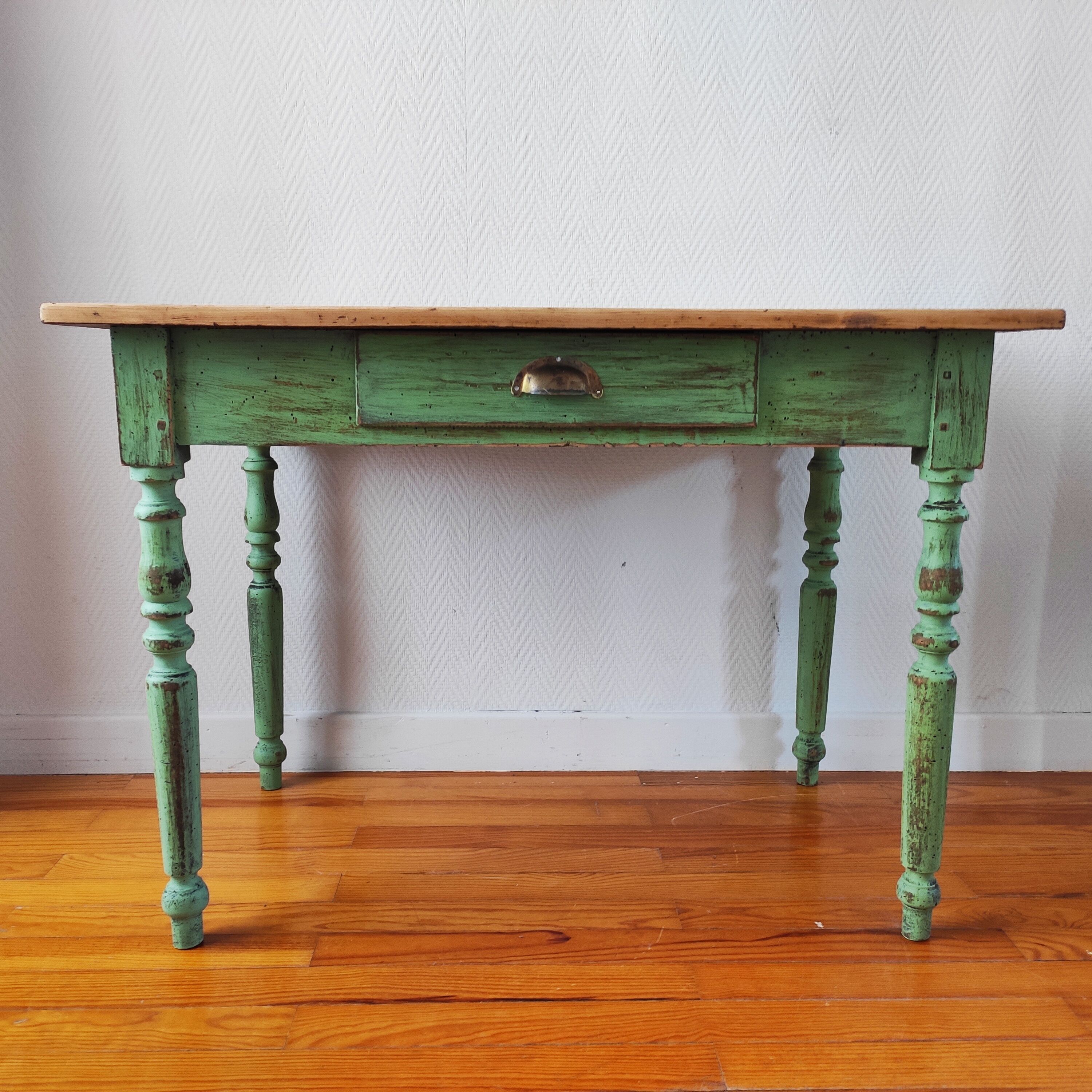 Old patinated farmhouse table