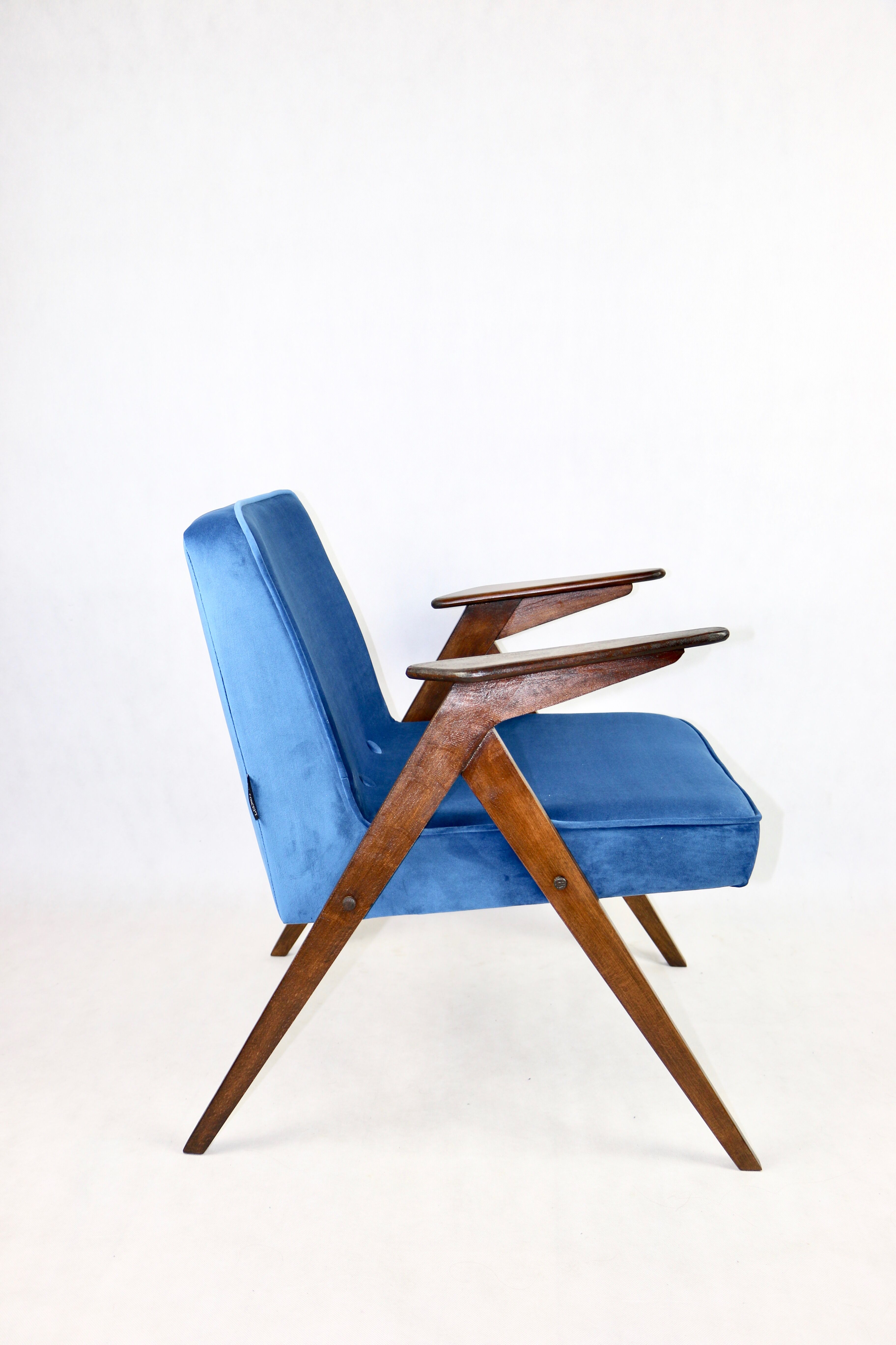 Blue Ocean Bunny Armchair by Józef Chierowski 1970s