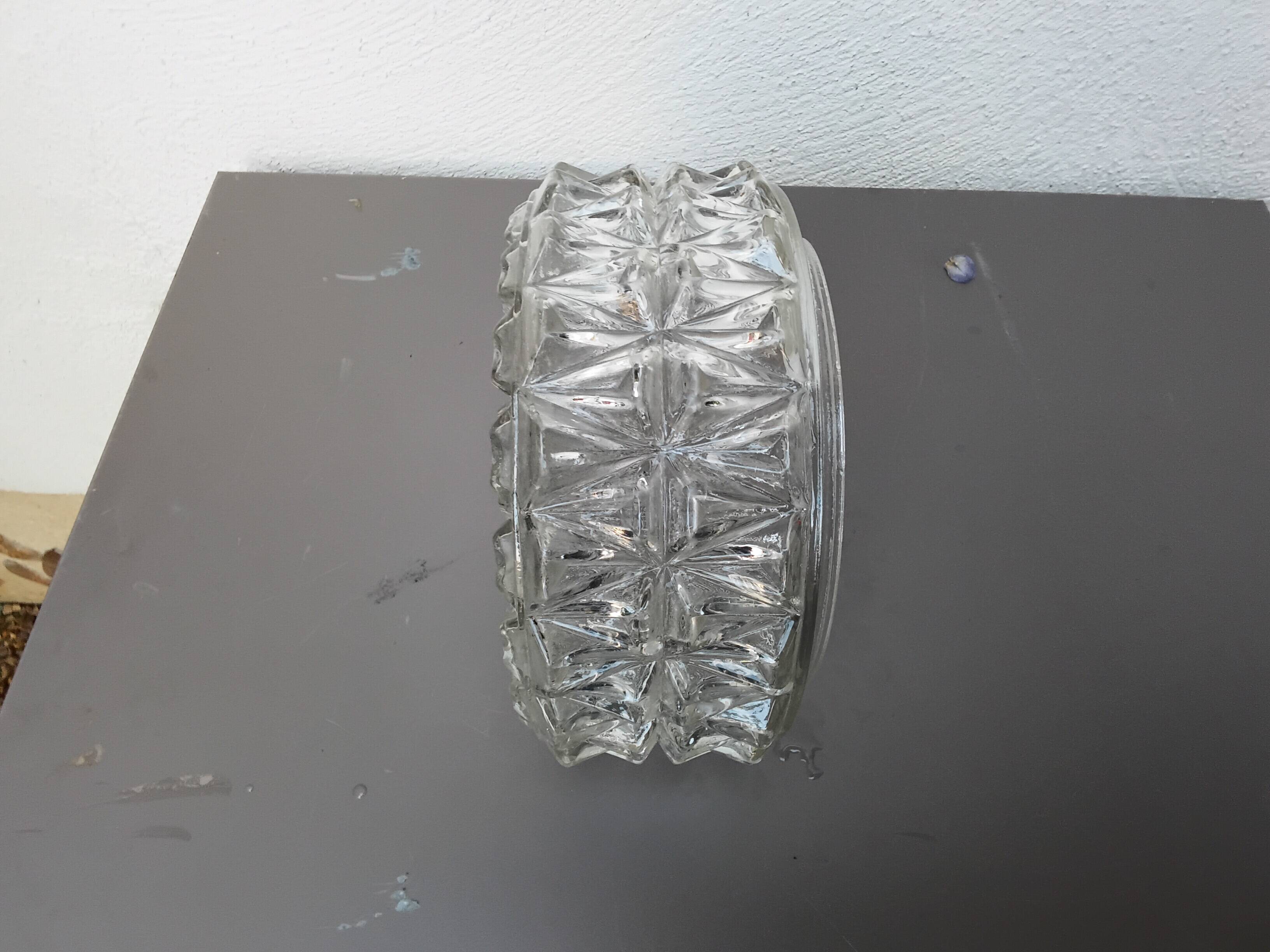 Molded glass ceiling light