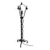 Black wrought iron floor lamp attributed to Gilbert Poillerat