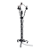 Black wrought iron floor lamp attributed to Gilbert Poillerat