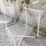 Pair of wire armchairs, 1980s