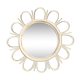 Mirror rattan sun vintage white 50cm