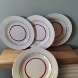Set of 4 vintage plates Gien France Olympic pattern