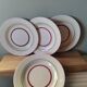 Set of 4 vintage plates Gien France Olympic pattern