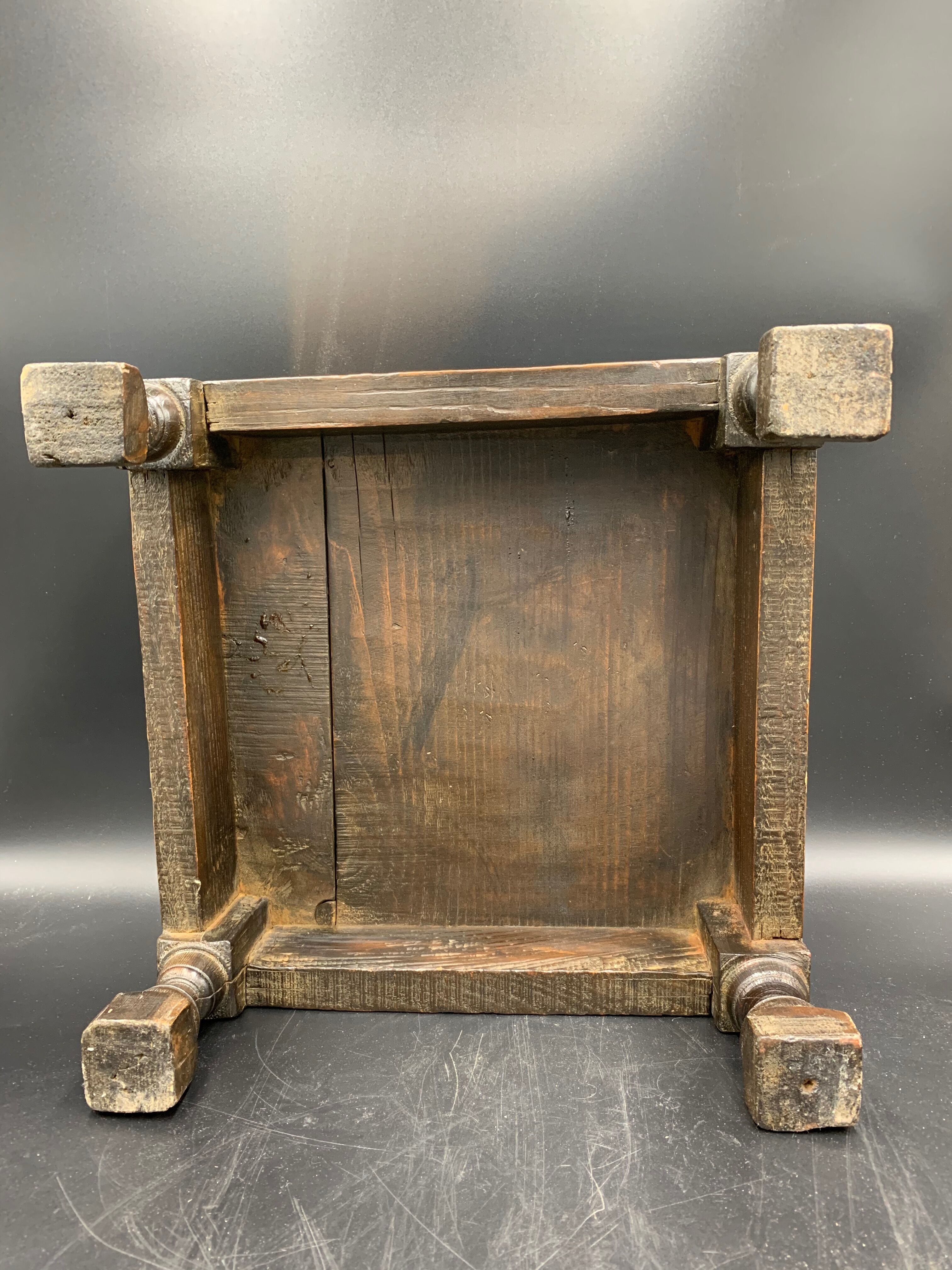 Coffee table carved from a rosette, Pakistan, Swat Valley