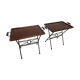 Pair of folding serving tables Grange in wood and wrought iron