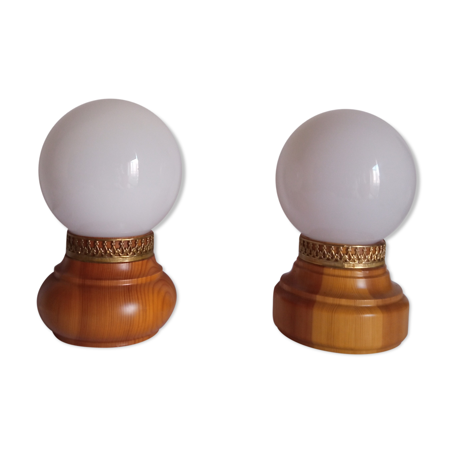 Paire de lampes de chevet vintage