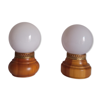 Pair of vintage bedside lamps