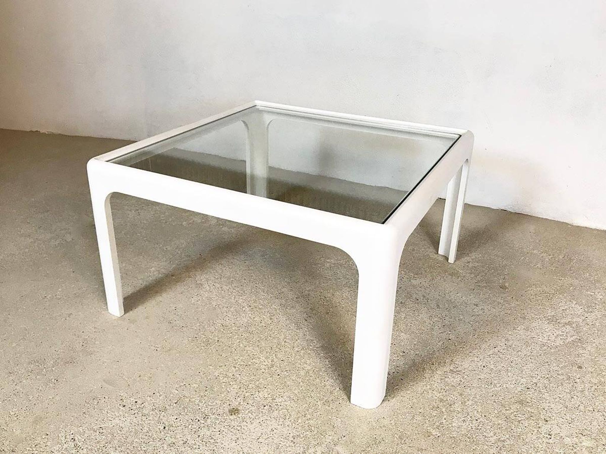 Coffee table with glass top by Peter Ghyczy for Horn Collection, 1960s