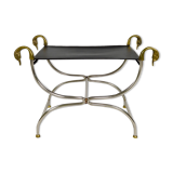 Neoclassical swan-headed curule circa 1960