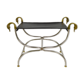 Neoclassical swan-headed curule circa 1960