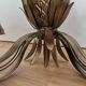 Vintage Gold Pineapple Wall Lamp with Black Shades: Mid-Century Retro Light