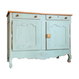 Buffet low blue patinated raw tray