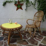 Sun rattan coffee table