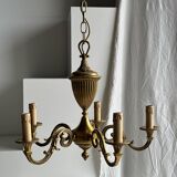Lustre classique doré à 5 bras de lumière