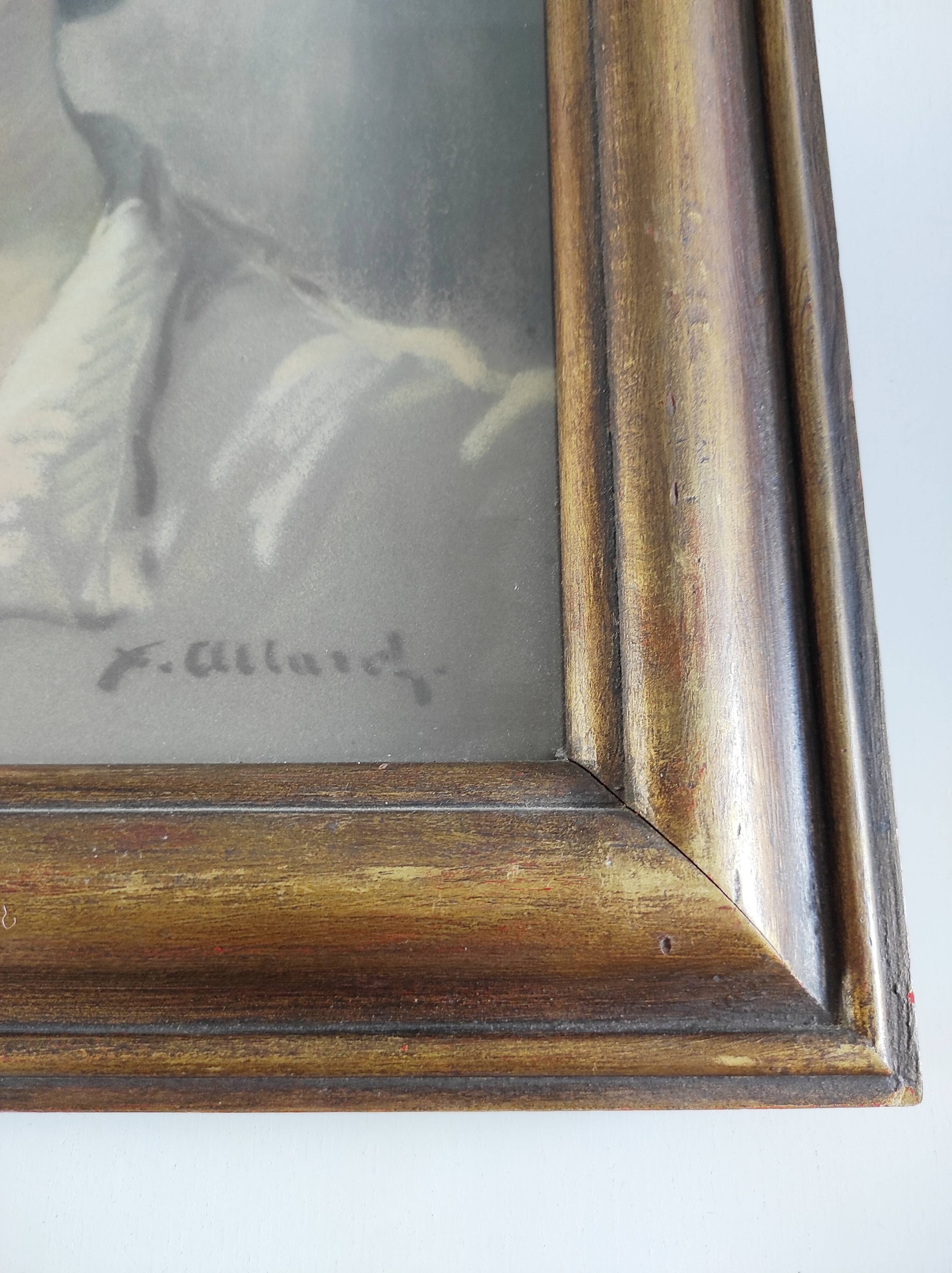 Portrait of a Lady in pastel, signed Xavier Allard