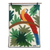 Parrot decor wall rug - Work of the Brazilian artist VAC - 1989