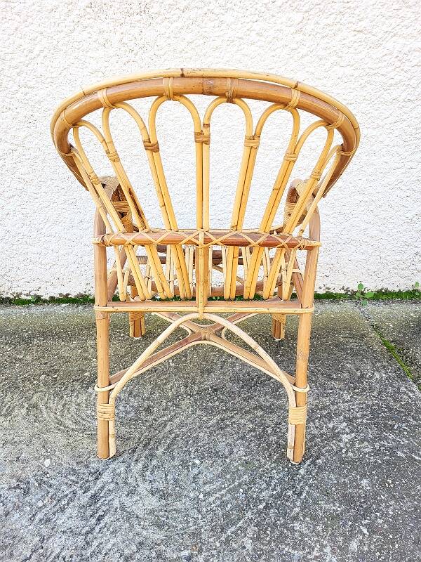 Rattan armchair 1960