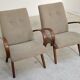 Pair of grey mottled armchairs by Jaroslav Smidek for TON Bystrice