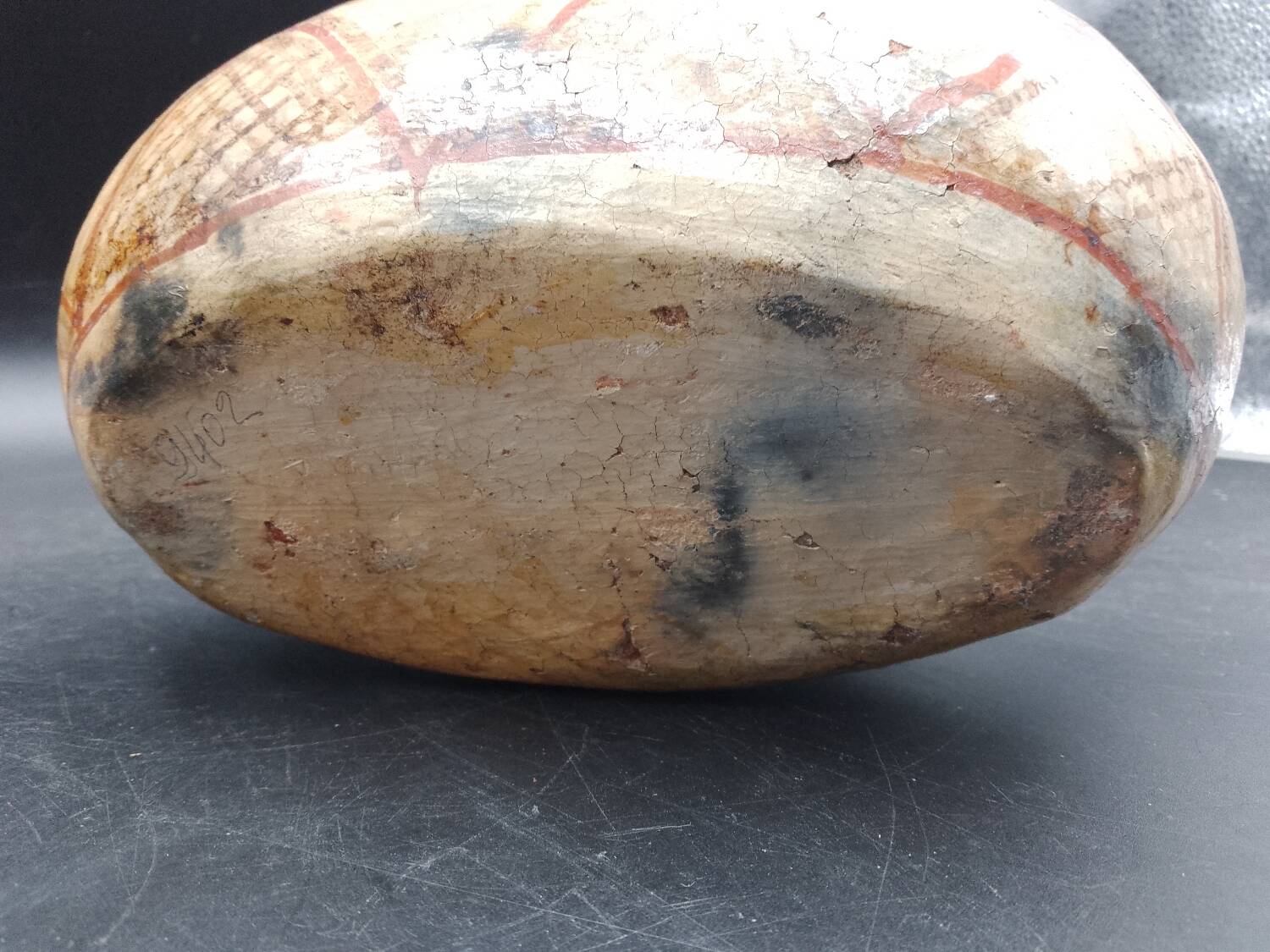 Berber pottery Kabyle basket early 20th century AlgeriaTerracotta Ideqqi Takduht