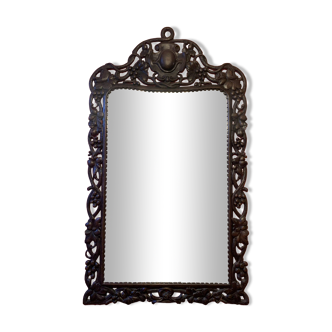 Very large mirror with carved wooden frame