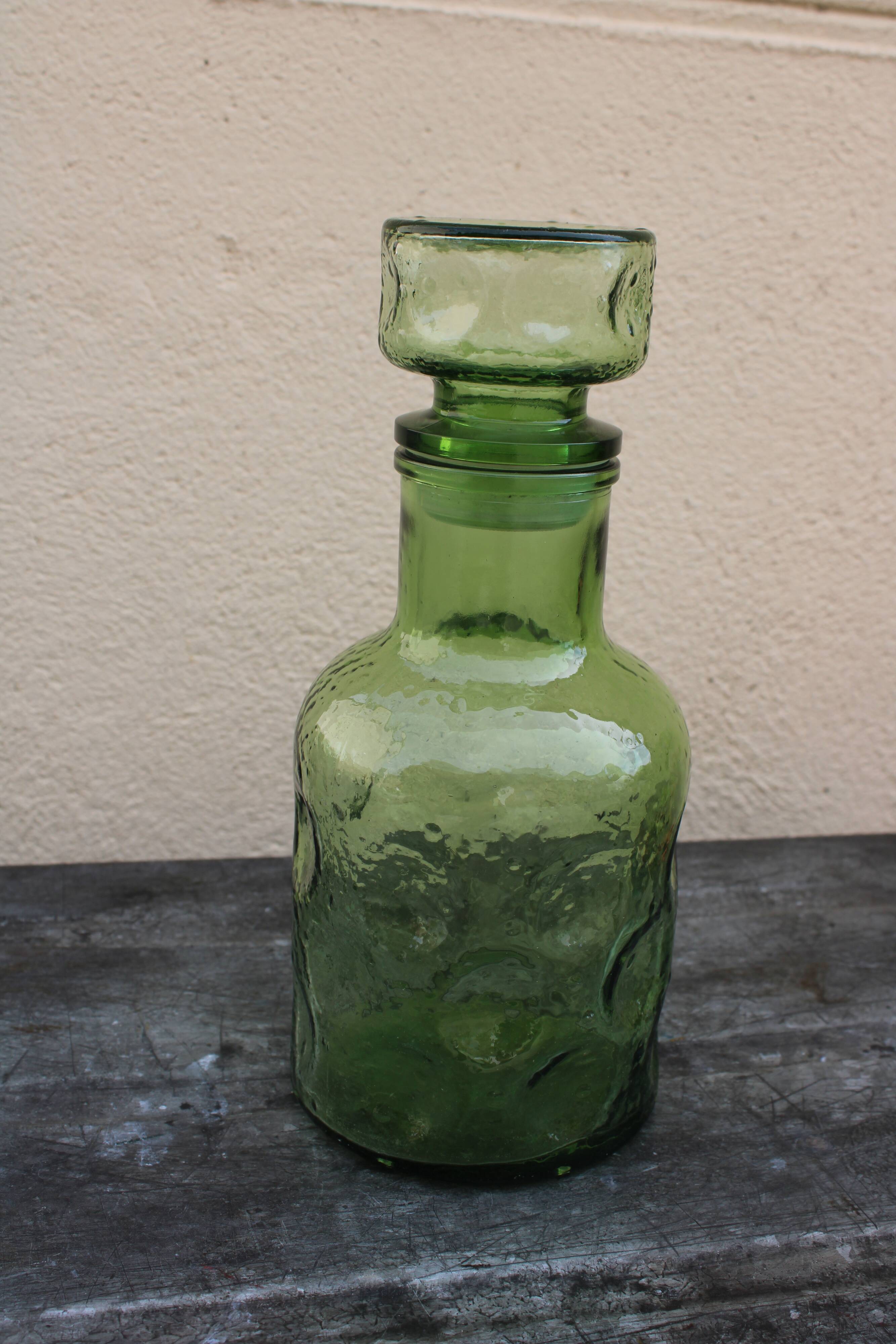 70's green carafe
