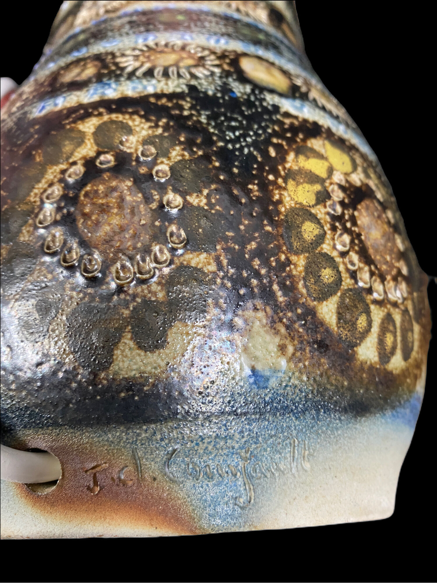 Lamp in sandstone jc Courjault 1970 keraluc