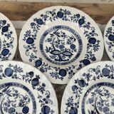 Lot de 5 assiettes creuses en porcelaine Crown Clarence Made in England