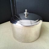 Box, covered pot in silver metal