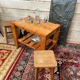 Vintage pine rolling table 70/80
