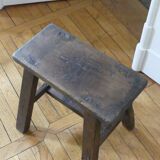 Brutalist teak stool from balî