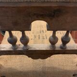 Classic carved wooden chair medieval castle with jute unique piece