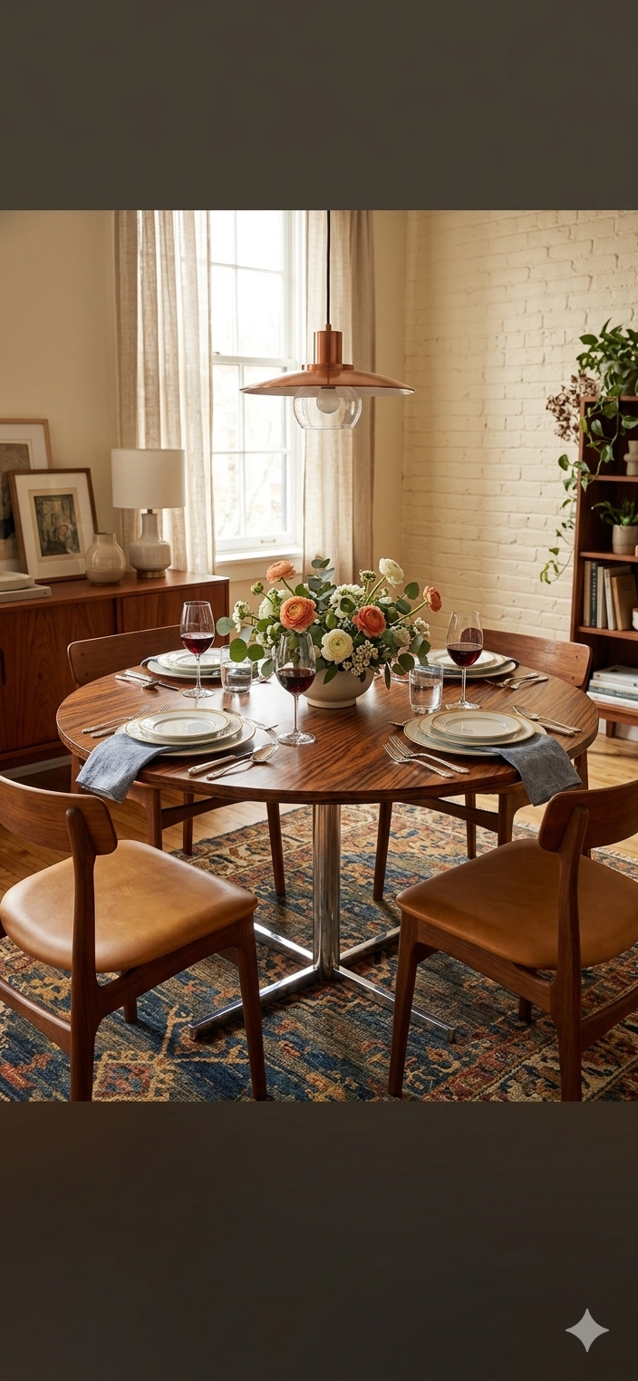 Formica table with chrome legs from the 1970s.
