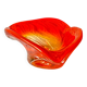 Large vintage orange blown glass ashtray