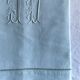 Drap ancien en lin et coton teinté en céladon