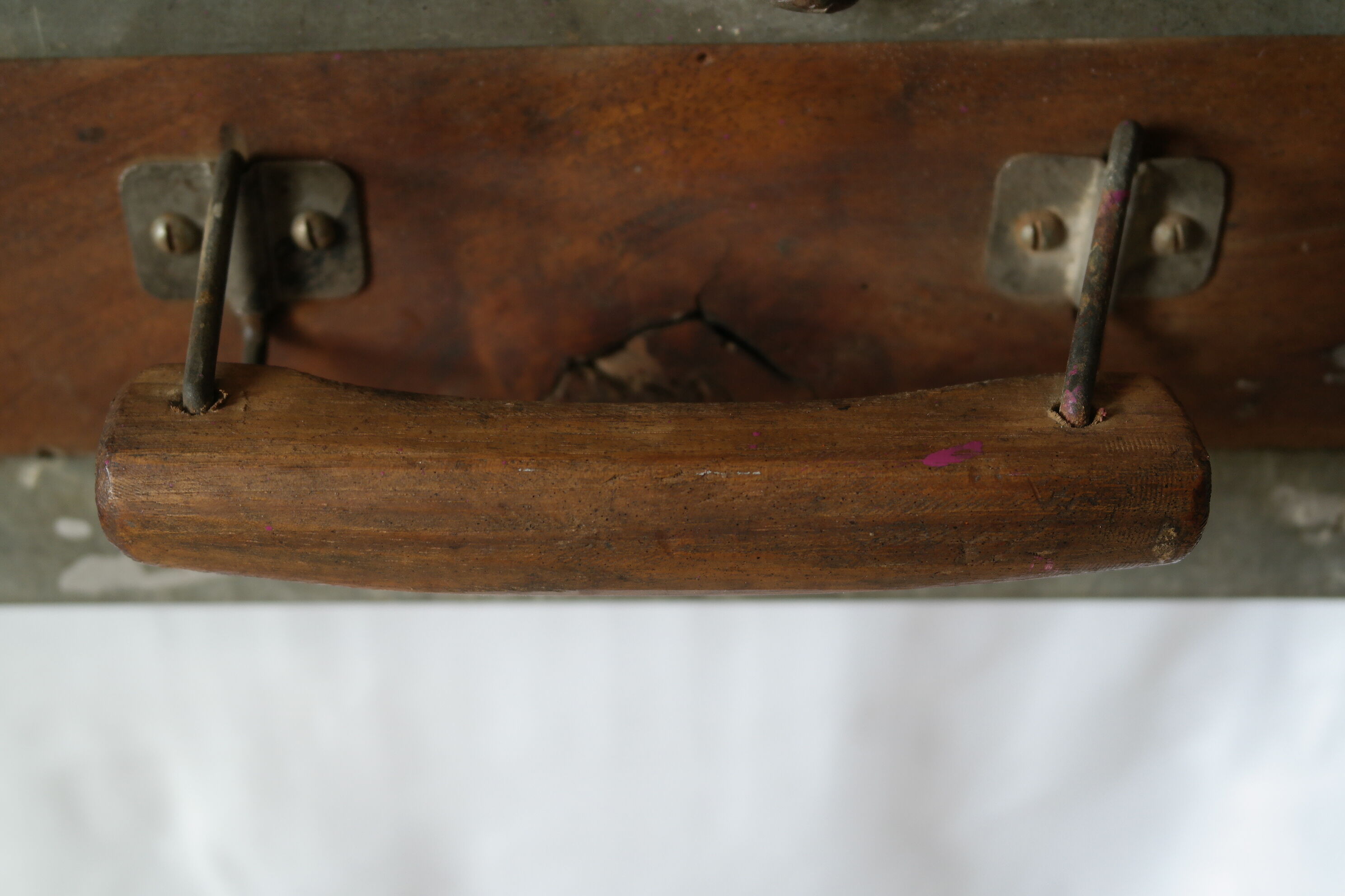 Painter's case in walnut and metal early XX