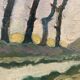 Peinture pins et rivière vintage