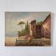 Oil painting on canvas landscape signed Rossini