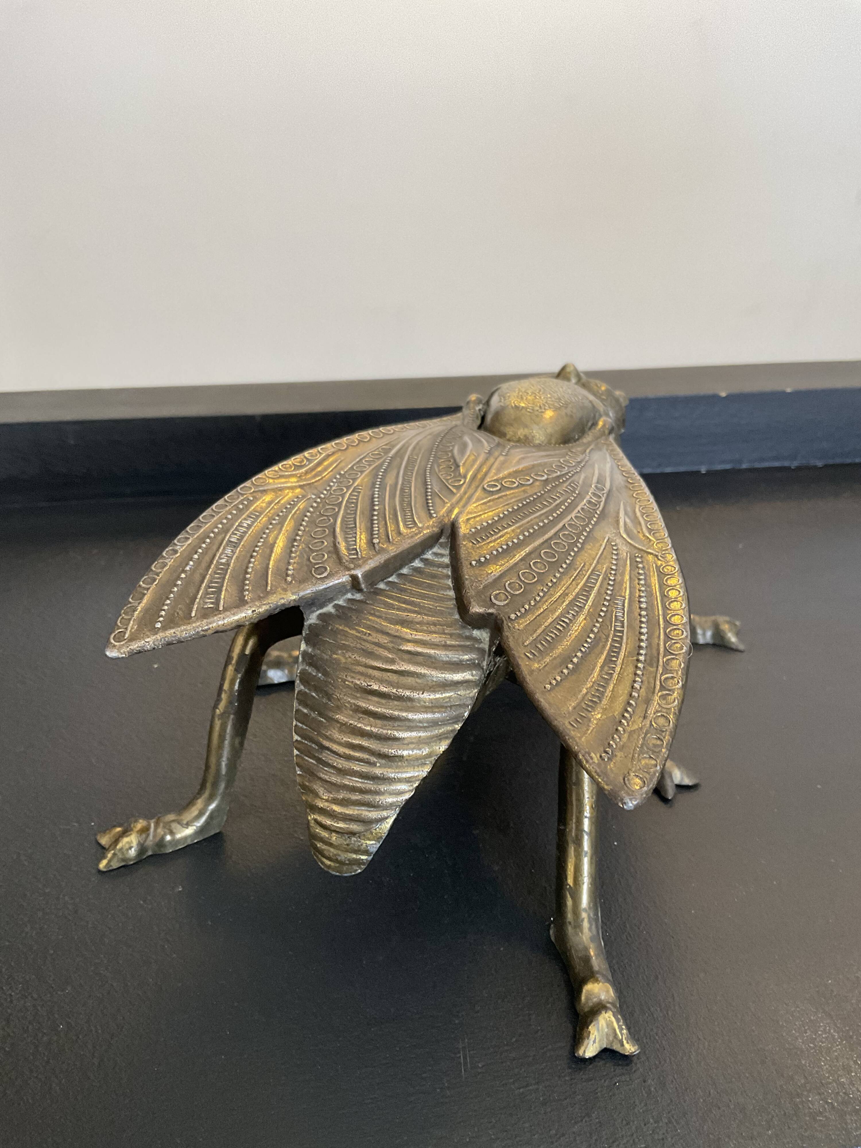 Vintage bronze fly ashtray Italy