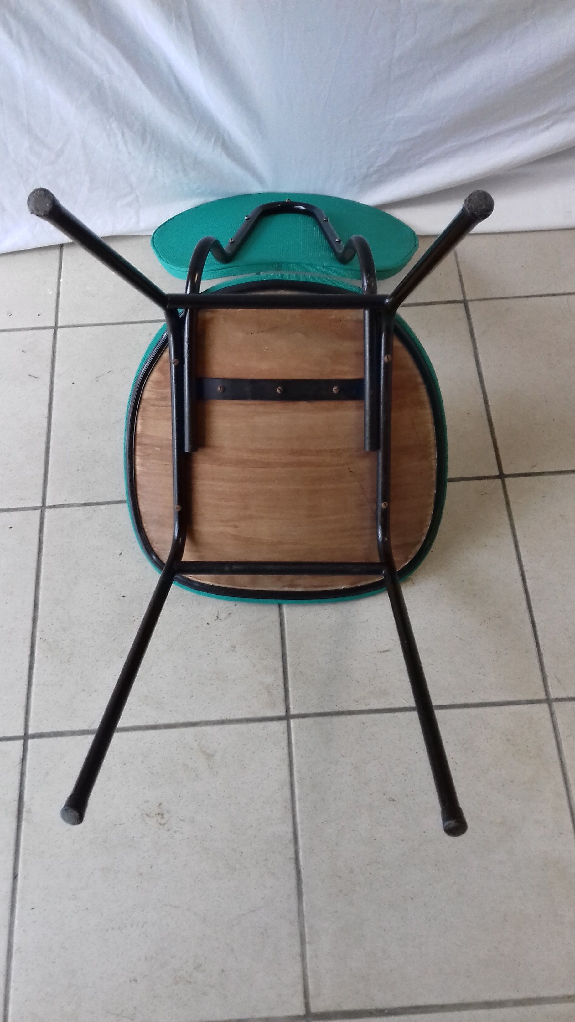 Colorful vinyl vintage chairs