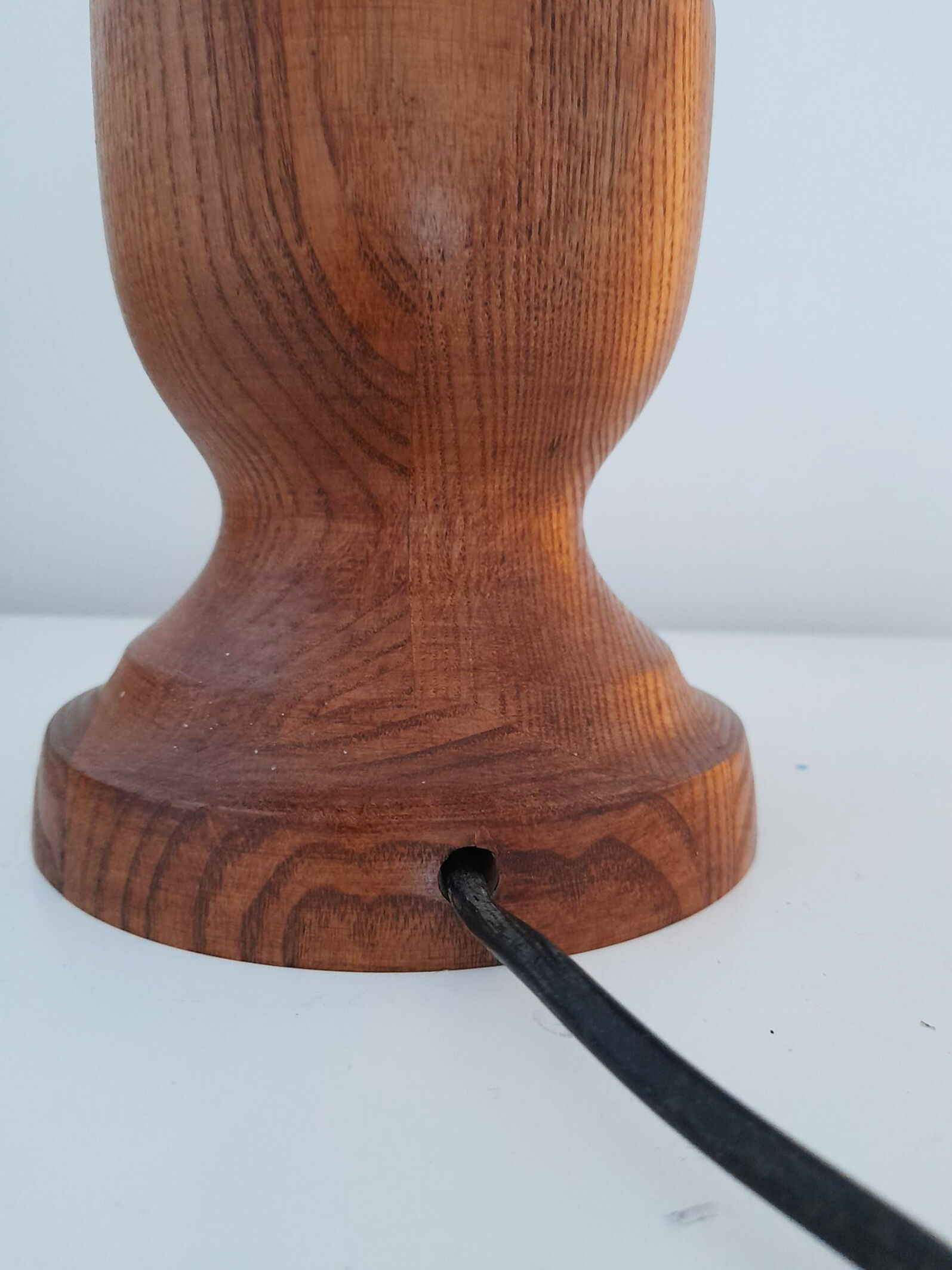 Antique turned wooden lamp base