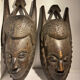 Paire de masques ancien collection art africain