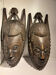 Pair of masks from an ancient African art collection.