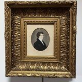 German school (?) of the early 19th century, Portrait of a young man wearing glasses.