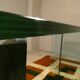 Bacco desk in transparent glass attributed to Tonelli, Italy, 1980s.
