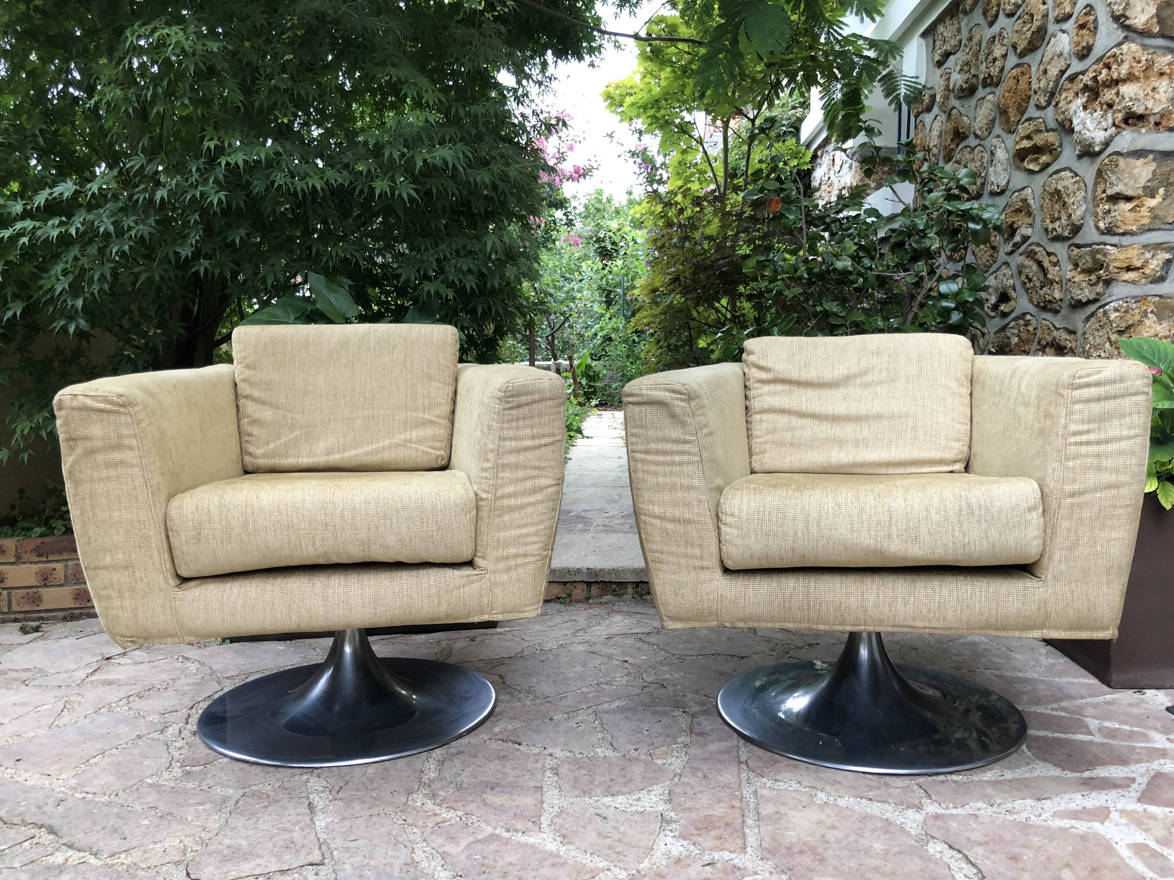 Pair of design armchairs