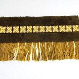 Vintage rug ochre yellow - brown / floor rug / wall tapestry