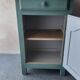 Small vintage side table in sage green patina and solid wood.